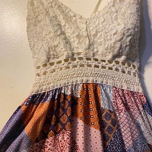 Cute New SunDress with Cross Back and Quilt Style